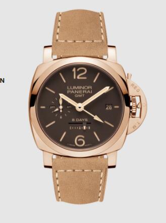 Panerai Luminor 8 Days GMT 44mm Replica Watch PAM00576